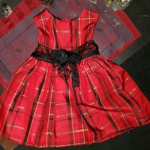 ❤EUC Gorgeous Red & Black Plaid Holiday Dress By Kidture Size 2T❤